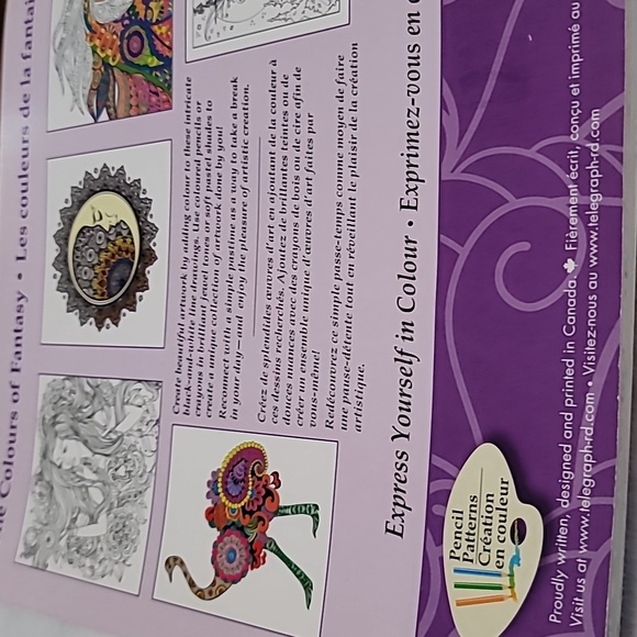 Adult Coloring Book Designs:The Colours of Fantasy,Creative Moments … - Picture 2 of 7